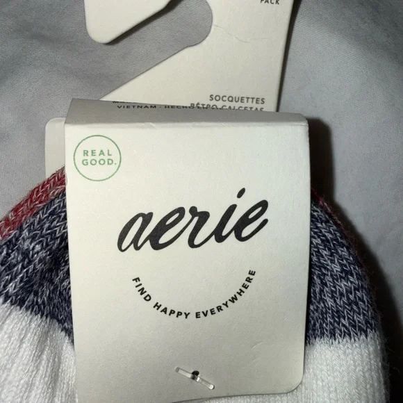 Aerie Bobby Socks - Red, Blue, White - Picture 5 of 5